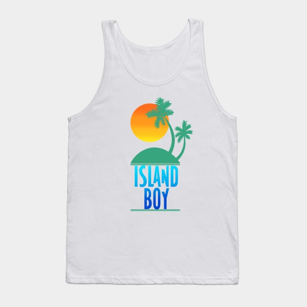 Island Boy Palm Tree Florida Tank Top by xenotransplant